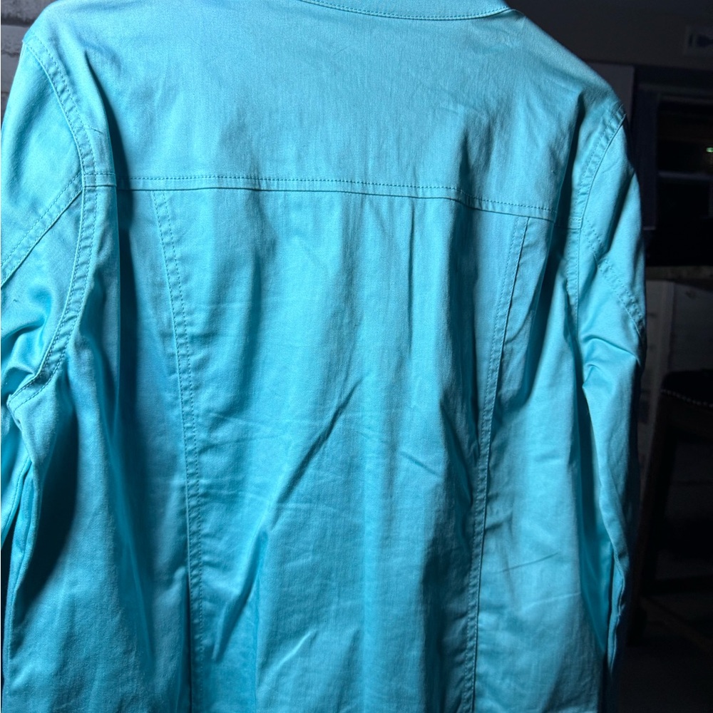 Women's Turquoise Jacket - Picture 2 of 3